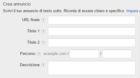 annunci adwords