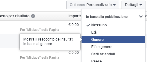 risultati facebook