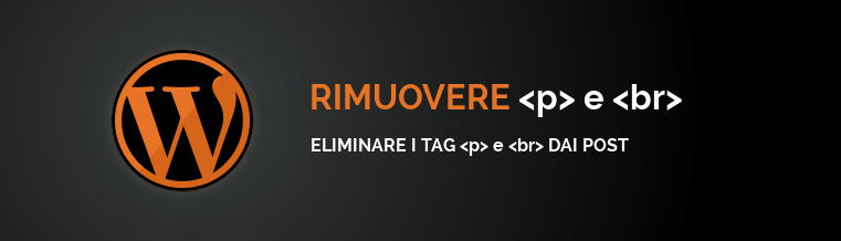 rimuovere tag p wordpress